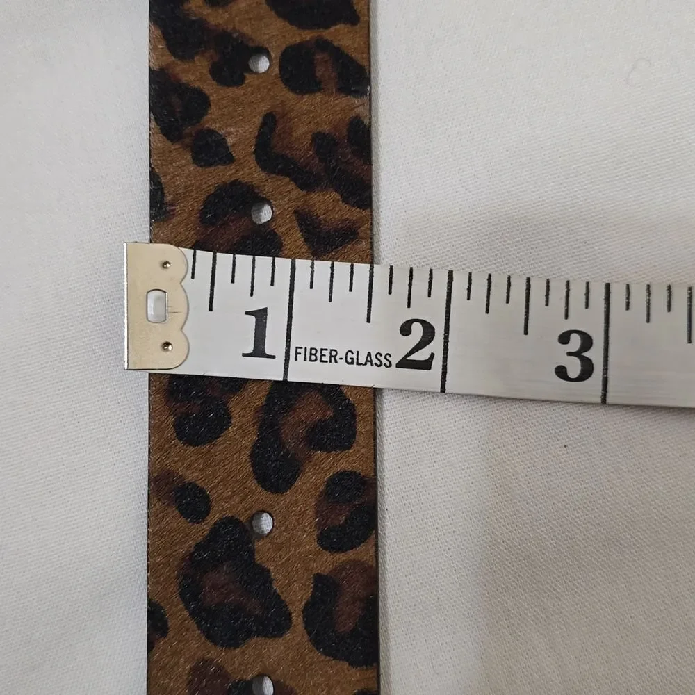 J Crew Cheetah Hair Belt (brass buckle) xs‎